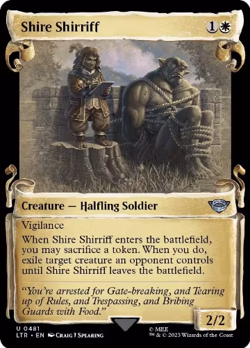 Shire Shirriff (Showcase Scrolls) (481), Universes Beyond: The Lord of the Rings: Tales of Middle-earth — Magic card price