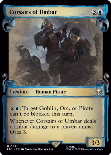 Corsairs of Umbar (Showcase Scrolls) (421), Commander: The Lord of the Rings: Tales of Middle-earth — Magic card price