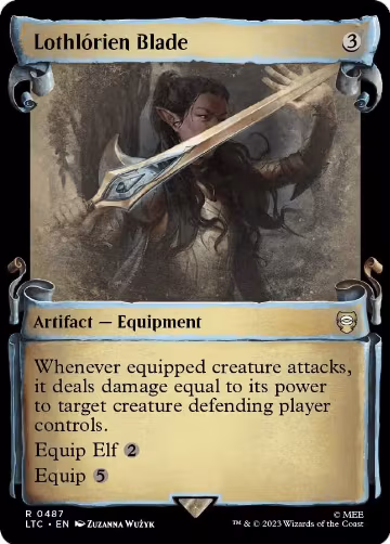 Lothlorien Blade (Showcase Scrolls) (487), Commander: The Lord of the Rings: Tales of Middle-earth — Magic card price