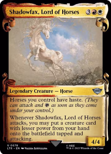Shadowfax, Lord of Horses (Showcase Scrolls) (678), Universes Beyond: The Lord of the Rings: Tales of Middle-earth — Magic card price