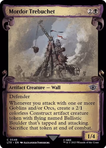 Mordor Trebuchet (Showcase Scrolls) (548), Universes Beyond: The Lord of the Rings: Tales of Middle-earth — Magic card price