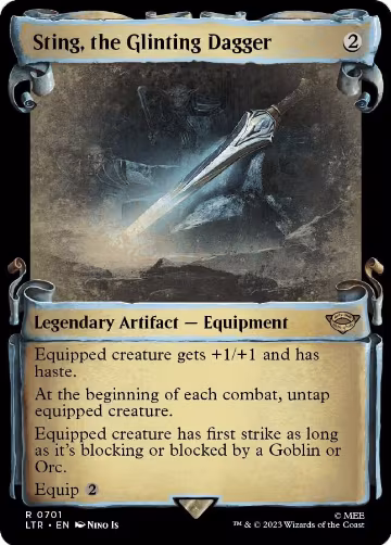 Sting, the Glinting Dagger (Showcase Scrolls) (701), Universes Beyond: The Lord of the Rings: Tales of Middle-earth — Magic card price