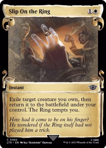 Slip on the Ring (Showcase Scrolls) (482), Universes Beyond: The Lord of the Rings: Tales of Middle-earth — Magic card price