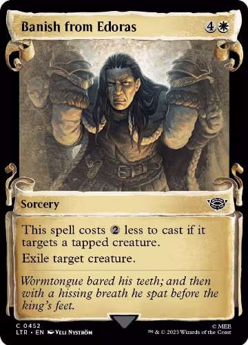 Banish from Edoras (Showcase Scrolls) (452), Universes Beyond: The Lord of the Rings: Tales of Middle-earth — Magic card price