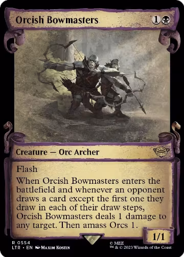 Orcish Bowmasters (Showcase Scrolls) (554), Universes Beyond: The Lord of the Rings: Tales of Middle-earth — Magic card price