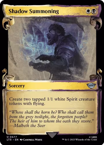 Shadow Summoning (Showcase Scrolls) (677), Universes Beyond: The Lord of the Rings: Tales of Middle-earth — Magic card price