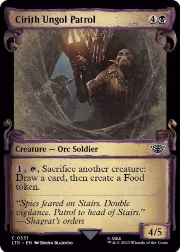 Cirith Ungol Patrol (Showcase Scrolls) (531), Universes Beyond: The Lord of the Rings: Tales of Middle-earth — Magic card price