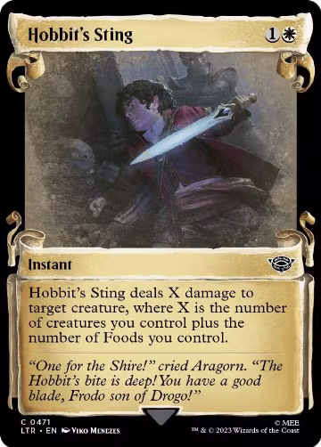 Hobbit's Sting (Showcase Scrolls) (471), Universes Beyond: The Lord of the Rings: Tales of Middle-earth — Magic card price