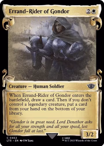 Errand-Rider of Gondor (Showcase Scrolls) (462), Universes Beyond: The Lord of the Rings: Tales of Middle-earth — Magic card price