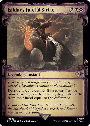 Isildur's Fateful Strike (Showcase Scrolls) (542), Universes Beyond: The Lord of the Rings: Tales of Middle-earth — Magic card price