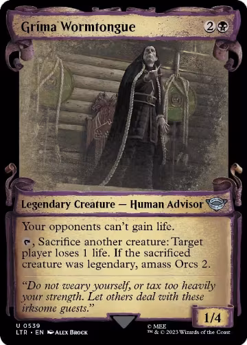 Grima Wormtongue (Showcase Scrolls) (539), Universes Beyond: The Lord of the Rings: Tales of Middle-earth — Magic card price