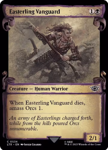 Easterling Vanguard (Showcase Scrolls) (534), Universes Beyond: The Lord of the Rings: Tales of Middle-earth — Magic card price
