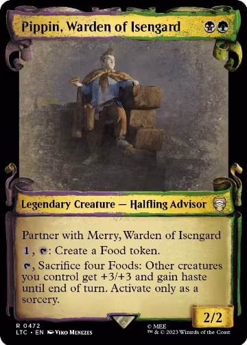 Pippin, Warden of Isengard (Showcase Scrolls) (472), Commander: The Lord of the Rings: Tales of Middle-earth — Magic card price