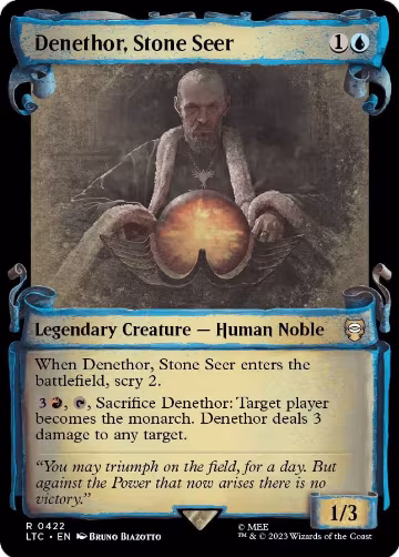 Denethor, Stone Seer (Showcase Scrolls) (422), Commander: The Lord of the Rings: Tales of Middle-earth — Magic card price