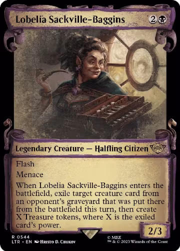 Lobelia Sackville-Baggins (Showcase Scrolls) (544), Universes Beyond: The Lord of the Rings: Tales of Middle-earth — Magic card price