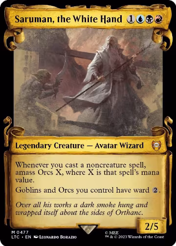 Saruman, the White Hand (Showcase Scrolls) (477), Commander: The Lord of the Rings: Tales of Middle-earth — Magic card price