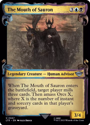 The Mouth of Sauron (Showcase Scrolls) (667), Universes Beyond: The Lord of the Rings: Tales of Middle-earth — Magic card price