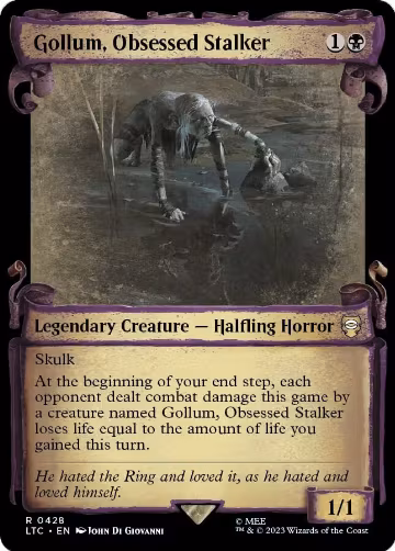 Gollum, Obsessed Stalker (Showcase Scrolls) (428), Commander: The Lord of the Rings: Tales of Middle-earth — Magic card price