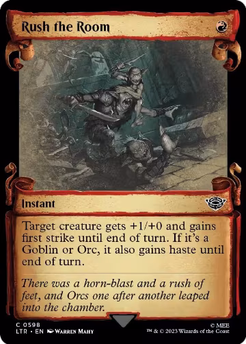 Rush the Room (Showcase Scrolls) (598), Universes Beyond: The Lord of the Rings: Tales of Middle-earth — Magic card price