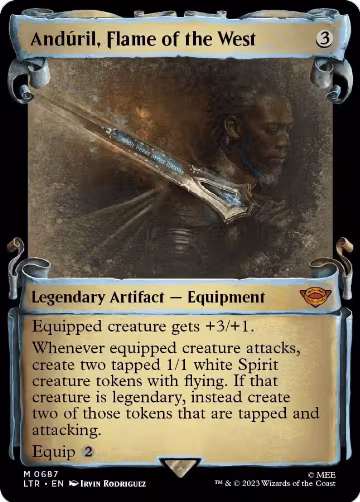 Anduril, Flame of the West (Showcase Scrolls) (687), Universes Beyond: The Lord of the Rings: Tales of Middle-earth — Magic card price