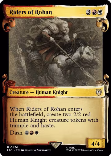 Riders of Rohan (Showcase Scrolls) (474), Commander: The Lord of the Rings: Tales of Middle-earth — Magic card price