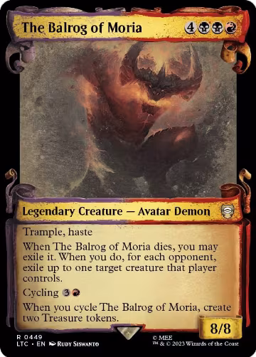 The Balrog of Moria (Showcase Scrolls) (449), Commander: The Lord of the Rings: Tales of Middle-earth — Magic card price