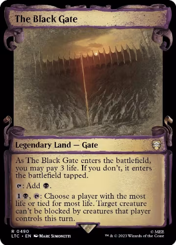 The Black Gate (Showcase Scrolls) (490), Commander: The Lord of the Rings: Tales of Middle-earth — Magic card price
