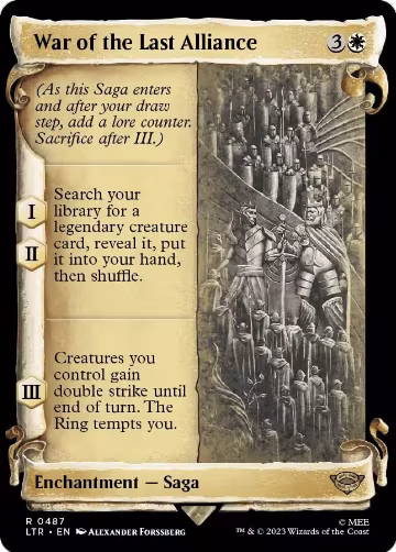 War of the Last Alliance (Showcase Scrolls) (487), Universes Beyond: The Lord of the Rings: Tales of Middle-earth — Magic card price
