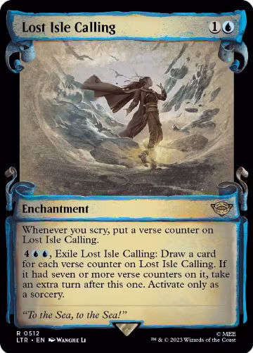 Lost Isle Calling (Showcase Scrolls) (512), Universes Beyond: The Lord of the Rings: Tales of Middle-earth — Magic card price