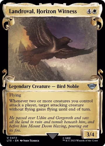 Landroval, Horizon Witness (Showcase Scrolls) (472), Universes Beyond: The Lord of the Rings: Tales of Middle-earth — Magic card price