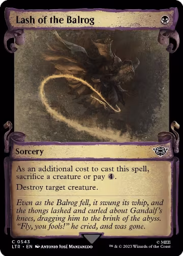 Lash of the Balrog (Showcase Scrolls) (543), Universes Beyond: The Lord of the Rings: Tales of Middle-earth — Magic card price