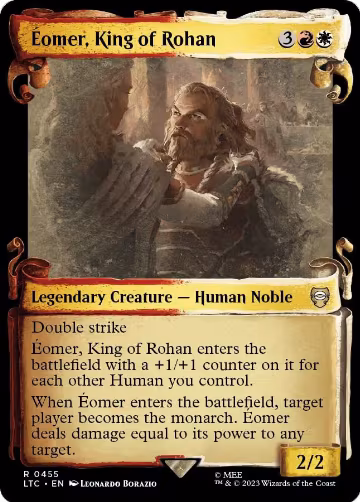 Eomer, King of Rohan (Showcase Scrolls) (455), Commander: The Lord of the Rings: Tales of Middle-earth — Magic card price