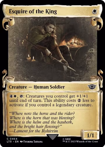 Esquire of the King (Showcase Scrolls) (464), Universes Beyond: The Lord of the Rings: Tales of Middle-earth — Magic card price