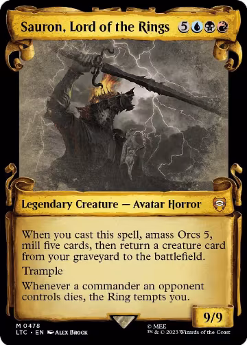 Sauron, Lord of the Rings (Showcase Scrolls) (478), Commander: The Lord of the Rings: Tales of Middle-earth — Magic card price