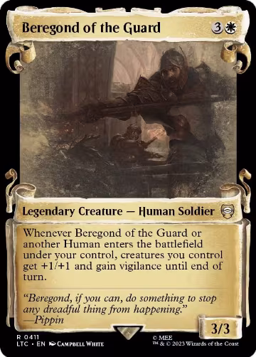 Beregond of the Guard (Showcase Scrolls) (411), Commander: The Lord of the Rings: Tales of Middle-earth — Magic card price