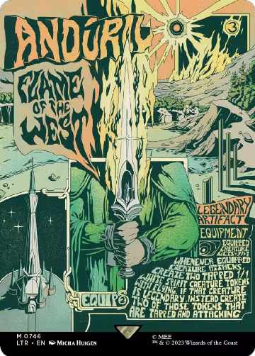 Anduril, Flame of the West (Borderless Poster) (746), Universes Beyond: The Lord of the Rings: Tales of Middle-earth — Magic card price