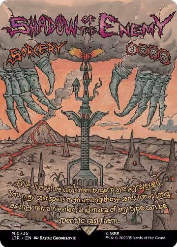 Shadow of the Enemy (Borderless Poster) (735), Universes Beyond: The Lord of the Rings: Tales of Middle-earth — Magic card price