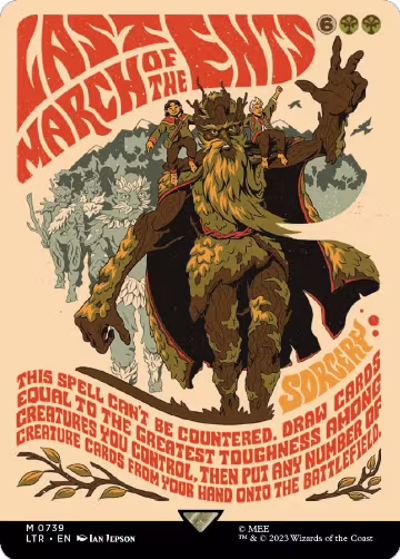 Last March of the Ents (Borderless Poster) (739), Universes Beyond: The Lord of the Rings: Tales of Middle-earth — Magic card price