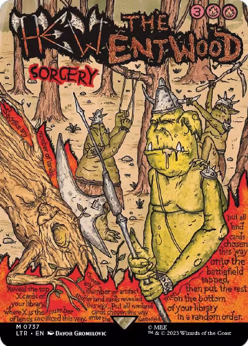 Hew the Entwood (Borderless Poster) (737), Universes Beyond: The Lord of the Rings: Tales of Middle-earth — Magic card price