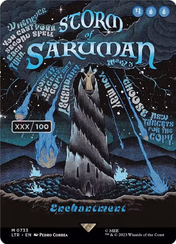 Storm of Saruman (Borderless Poster) (Serial Numbered) (733), Universes Beyond: The Lord of the Rings: Tales of Middle-earth — Magic card price