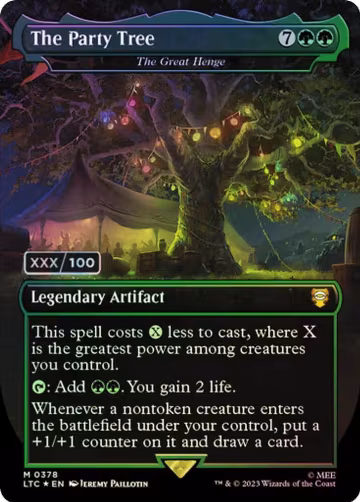 The Party Tree - The Great Henge (Borderless) (Serial Numbered) (378), Commander: The Lord of the Rings: Tales of Middle-earth — Magic card price