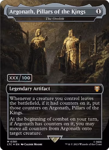 Argonath, Pillars of the Kings - The Ozolith (Borderless) (Serial Numbered) (381), Commander: The Lord of the Rings: Tales of Middle-earth — Magic card price