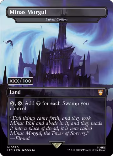 Minas Morgul - Cabal Coffers (Borderless) (Serial Numbered) (390), Commander: The Lord of the Rings: Tales of Middle-earth — Magic card price
