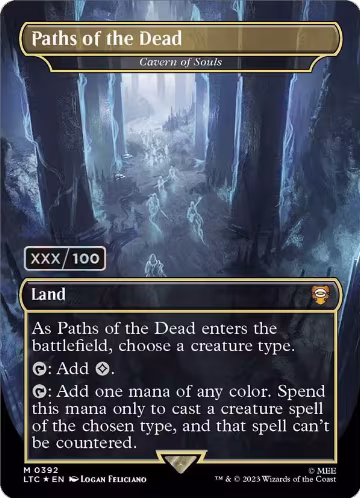 Paths of the Dead - Cavern of Souls (Borderless) (Serial Numbered) (392), Commander: The Lord of the Rings: Tales of Middle-earth — Magic card price