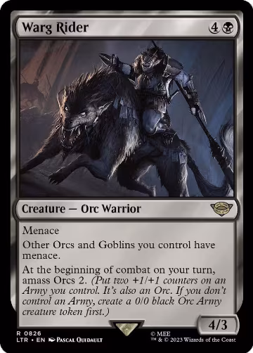 Warg Rider (826), Universes Beyond: The Lord of the Rings: Tales of Middle-earth — Magic card price