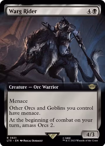 Warg Rider (Extended Art) (831), Universes Beyond: The Lord of the Rings: Tales of Middle-earth — Magic card price