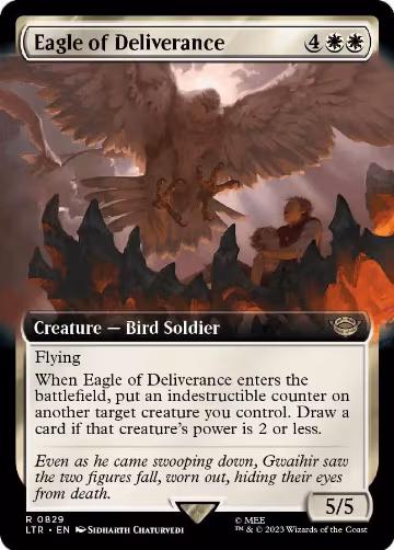 Eagle of Deliverance (Extended Art) (829), Universes Beyond: The Lord of the Rings: Tales of Middle-earth — Magic card price