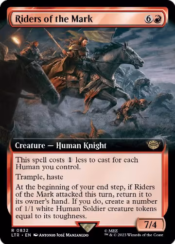 Riders of the Mark (Extended Art) (832), Universes Beyond: The Lord of the Rings: Tales of Middle-earth — Magic card price