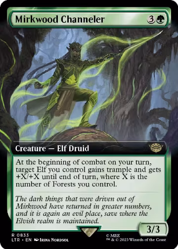 Mirkwood Channeler (Extended Art) (833), Universes Beyond: The Lord of the Rings: Tales of Middle-earth — Magic card price