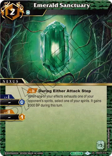 Emerald Sanctuary (BSS03-114), Aquatic Invaders — Battle Spirits card price